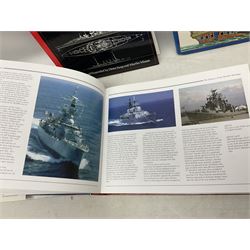 Twenty-seven books of maritime and naval interest including Archibald: The Fighting Ship in the Royal Navy; Chant: The History of the World's Warships; Groner: German Warships 1815-1945; books on seapower, destroyers, battleships, cruisers, seamanship etc