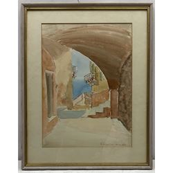 Giovanni Tribaudino (Italian 1901-1989): Villa Views, watercolour signed and dated 1959, 36cm x 26cm