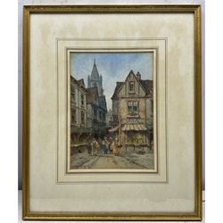George Gregory (British 1849-1938): French Street Scenes, pair watercolours signed, one titled 'Tréguier - Brittany' verso 24cm x 17cm (2)