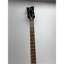 Hofner B-Bass Hi-Series 1960s style electric violin type bass guitar with two-piece maple back and ribs and spruce top L111cm, in soft carrying case