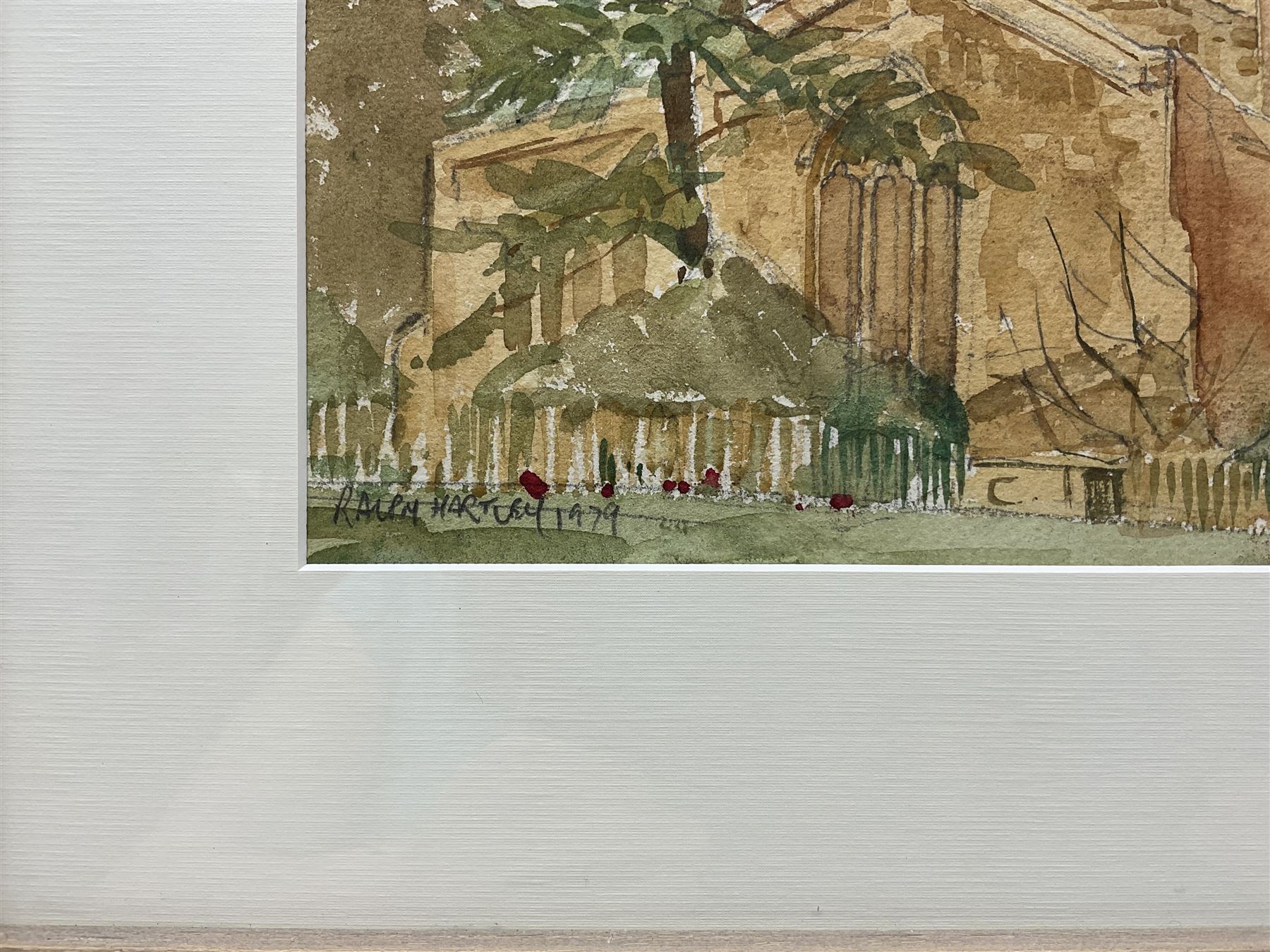 Ralph Hartley (British 1926-1988): St Peter & St Paul Church - Kettering Northamptonshire, watercolour signed and dated 1979, 36cm x 26cm