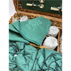 Fortnum and Mason picnic hamper for four, including plates, cutlery, flask etc 