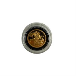 Queen Elizabeth II 1979 gold proof full sovereign coin, housed in a plastic capsule 