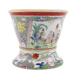 Collection of 19th century Masons ironstone ceramics, comprising cider mug, incense burner, jug and chamber pot  