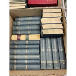 Large collection of law books, to include The All England Law Reports, Journal of Planning and Environment Law, Chambers Encyclopaedia, etc, in sixteen boxes 