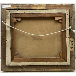 Marjorie Moore (British exh.1922-1937): 'The Italian Landscape', oil on canvas signed and dated 1934, original title label with artist's Sutton Coldfield address verso 34cm x 39cm 
Provenance: exh. Society of Women Artists, label verso