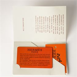 Hermès - gold hardware 'Birkin 35' handbag in gold Togo leather with white stitching, featuring gold-plated hardware, double rolled handles, front flap, belted turn-lock closure, and leather lining with one zip and one slip pocket, stamped 'Hermes Paris Made in France' in gold, with blind-stamp Q (2013) with craftsman’s code 70A to the underside of locking belt. Accompanied by: padlock, keys, clochette, Hermes dust bag, booklet, and ribbon. New unused condition.