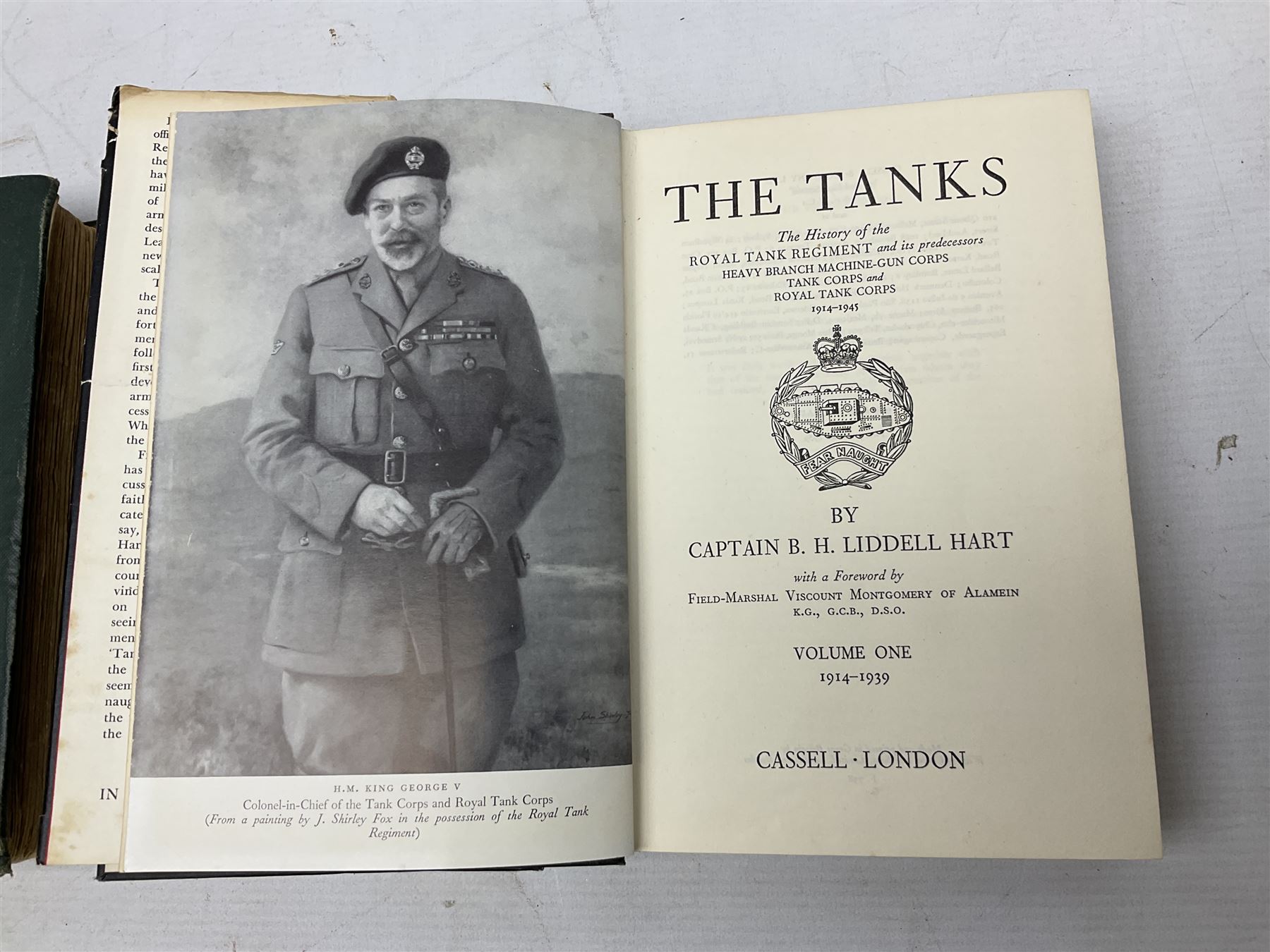 Hitler Adolf: Mein Kampf. The original edition entirely unexpurgated in eighteen parts by Hutchinson & Co. in association with Hurst & Blackett; Hart Capt. B.H. Liddell: The Tanks - History of the Royal Tank Regiment. 1959. Two volumes with dustjackets; The History of the London Rifle Brigade 1859-1919. London 1921; and Covenants With Death. Daily Express Publication. 1934