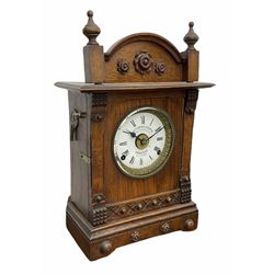Fattorini & Sons early 20th century oak mantle clock
