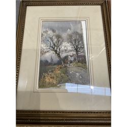 Collection of 19th and early 20th century oil paintings and watercolours, artists including Joseph Pighills, Victor Noble Rainbird, Louis Cox, Arthur W Newsholme, John Sowden, Arthur Tucker, Albert Woods, Alfred Robert Hayward, Manner of Thomas Creswick, etc (15)