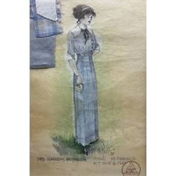 John Cameron Porteous (Canadian 1937-): 'Mrs Warren' 'Vivien' 'Crofts' and 'Rev Samuel Gardner', set four Play Wright pictures from 'Mrs Warren's Profession' signed titled and dated '90, 29cm x 20cm (4)