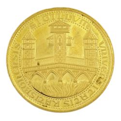 German 1967 commemorative gold medallion ,for the commencement of studies in the winter semester 1967/68 'Universitat Regensburg', approximately 3.4 grams