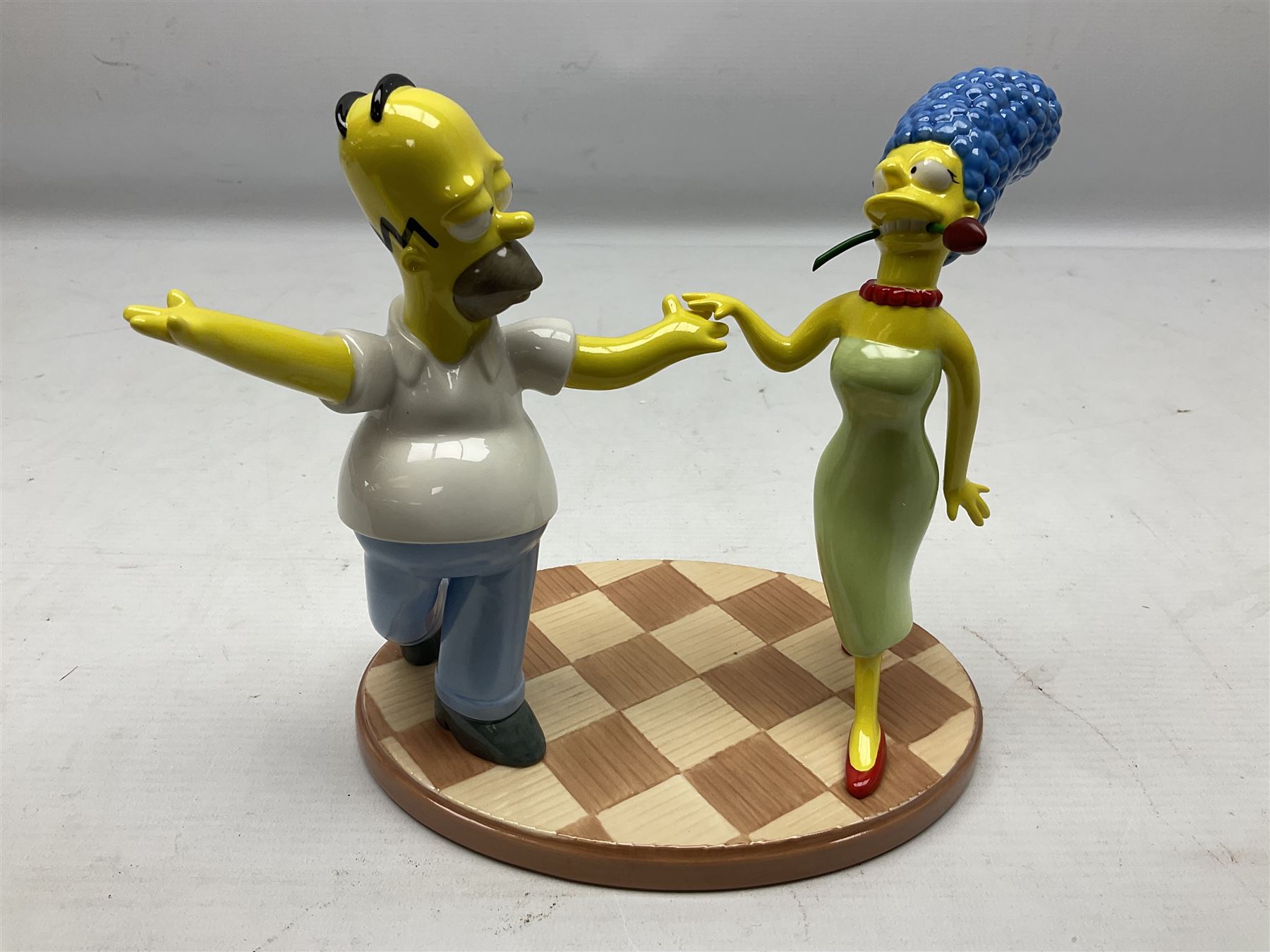 Six Coalport The Simpsons character figures, comprising limited edition 'The Family That Sits Together Fits Together' annual 2005, TS01 Two to Tango, The Gift of Maggie, Will Work For Duff, Yellow Girl Blues and Losing His Marbles, all boxed