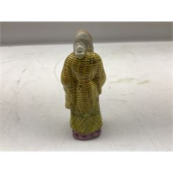 20th century Chinese Famille Rose figure of Shou Lao, H10cm