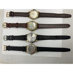 Five automatic wristwatches including Lucerne Lever 29 jewels, Lucerne 21 jewels, Transglobe Turboflite, Gevea and Timor and two manual wind wristwatches including Gevea and Swissam  (7)