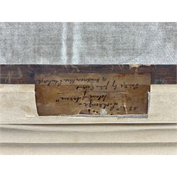 John Cairns (Scottish fl.1845-1870): 'Lochranza - Isle of Arran', oil on canvas, signed and titled with artist's Edinburgh address on original label verso 50cm x 80cm 
Provenance: private collection, purchased Shapes Auctioneers Edinburgh 27th April 2002 Lot 326