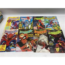 Spider-Man comics (1982-1985) nos 500-527, 529-535, 537-552, 579-602, 604-614, 620-626, and 628-631 (97)