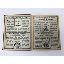 Three Childrens books, comprising Father Tuck's Once Upon a Time and two french books by Hachette et Cie, together with a folder of Ours The Magazine of Reckitts