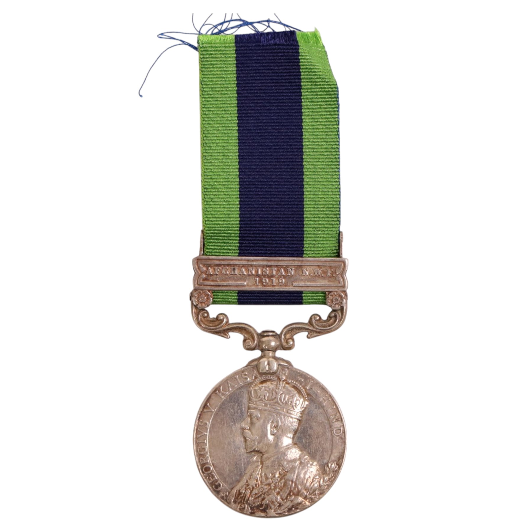 George V India General Service Medal IGSM with Afghanistan N.W.F. 1919 clasp, awarded to 1549 Sepoy Hazrat Shah, 1-107 PNRS 