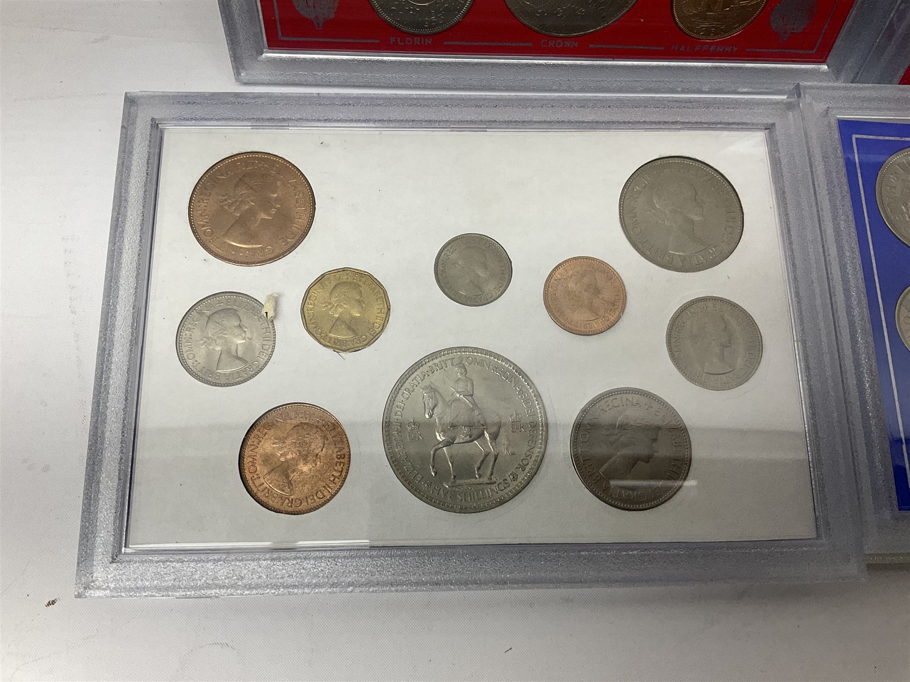 Seventeen Queen Elizabeth II 1953 unofficial coin year sets, each