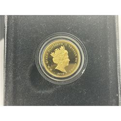 Queen Elizabeth II Tristan Da Cunha 2018 gold quarter sovereign coin