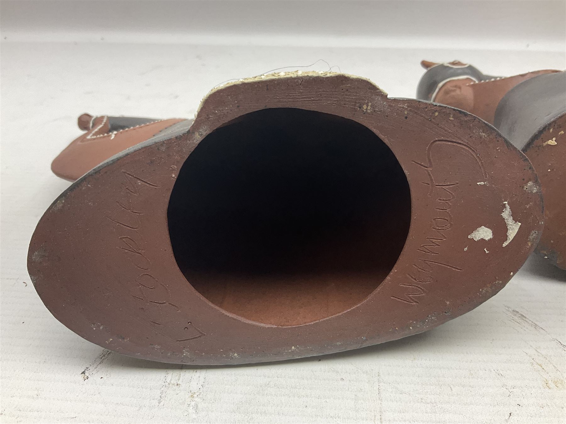 Leonard Stockley; two studio pottery figures modelled as a king and queen upon horses, both signed beneath,  H25cm