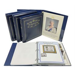 Commemorative stamps mostly relating to the Royal Family and Royal events, including Grenadines of St Vincent, Cayman Islands, Sierra Leone etc, housed in five 'The Royal Family' ring binder albums