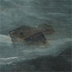 Joseph Heard (British 1799-1859): Barque Ship in Distress in a Moonlit Storm, oil on canvas signed 64cm x 89cm
Provenance: purchased Tennants 7th June 2007