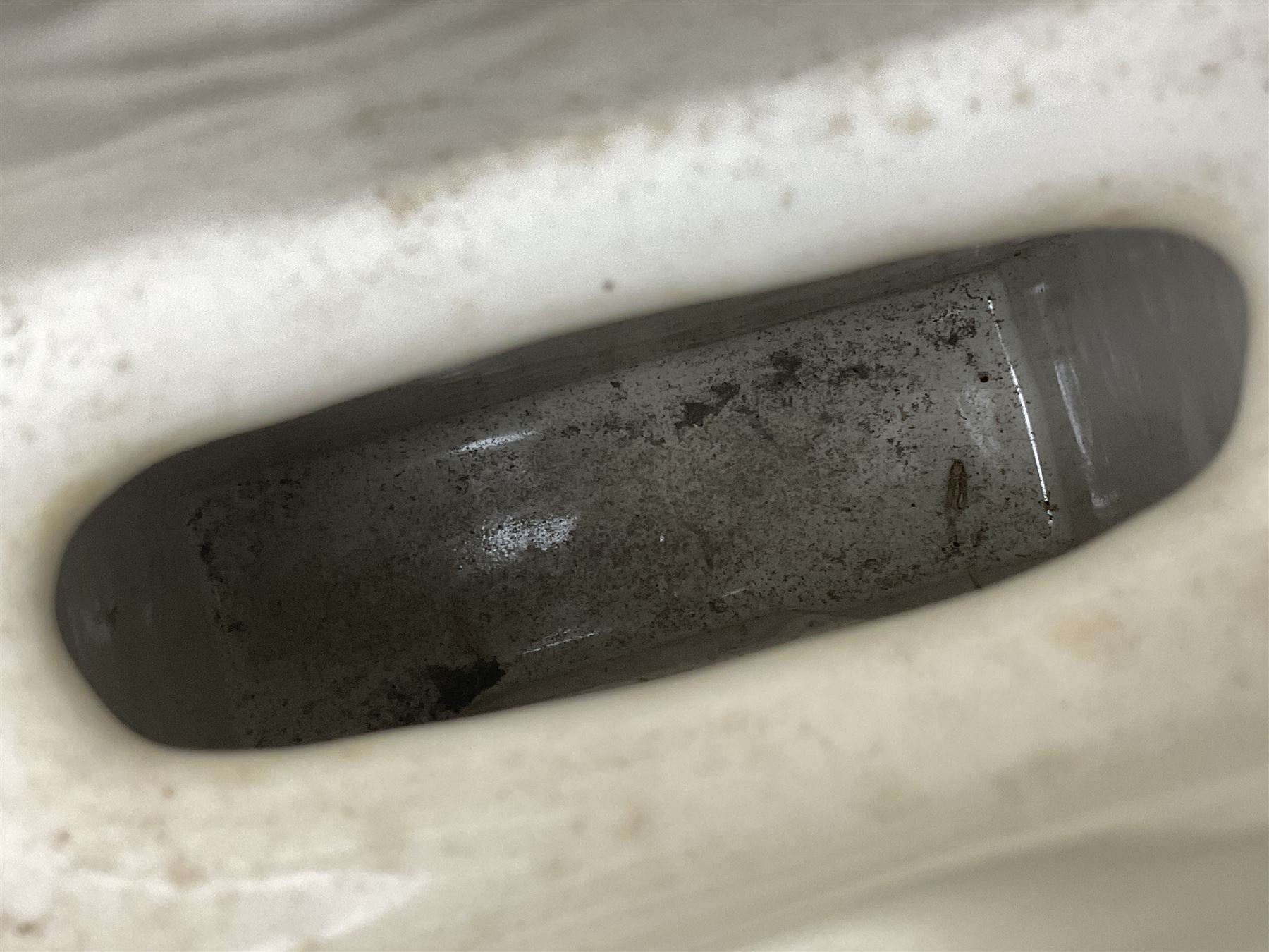 Large Troika double base vase, decorated with geometric design upon a blue ground, designed by Annette Walters, with painted marks beneath, H36cm  