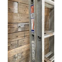 Clima pair of aluminium step ladders, 3.1m - 5.6m