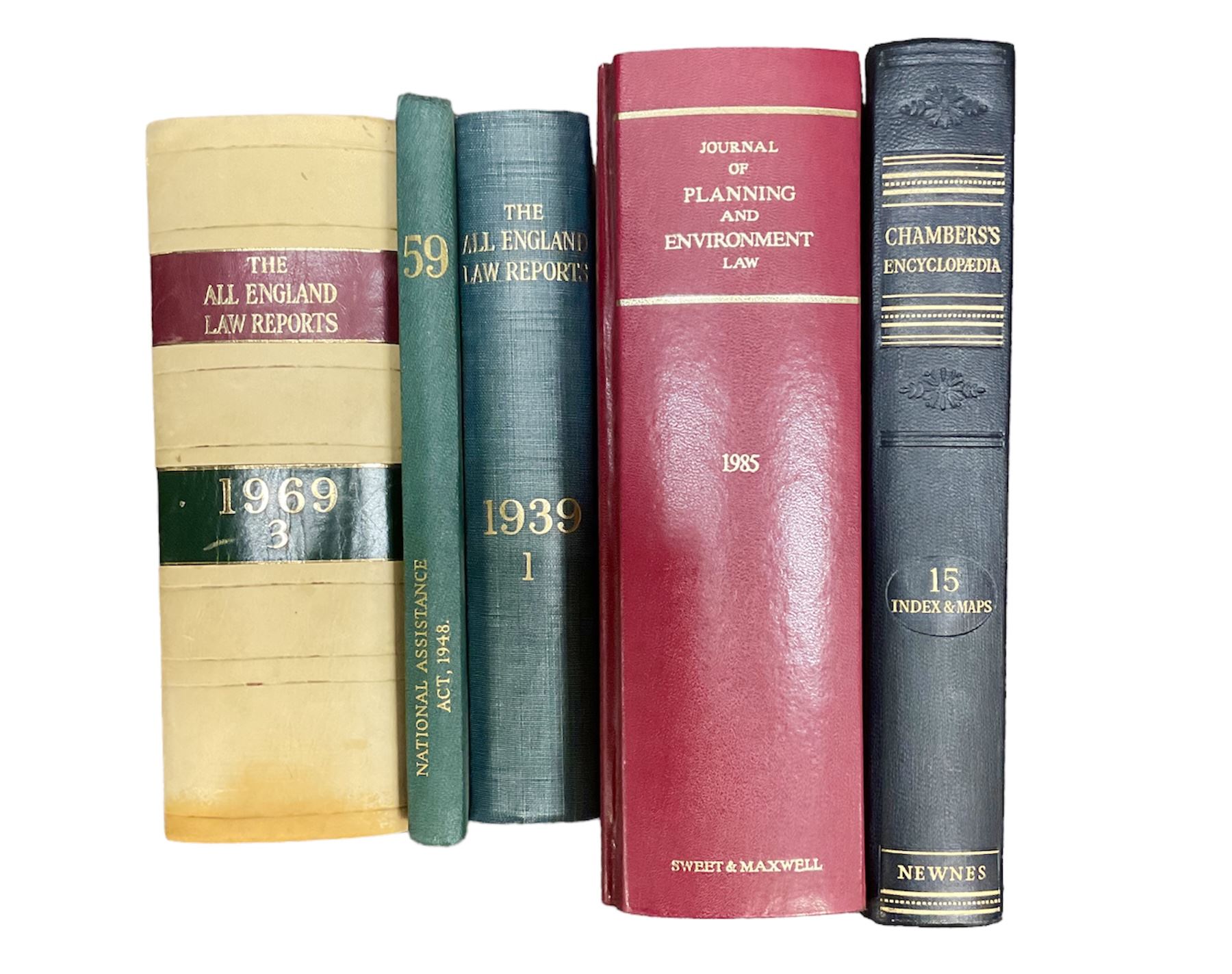 Large collection of law books, to include The All England Law Reports, Journal of Planning and Environment Law, Chambers Encyclopaedia, etc, in sixteen boxes 