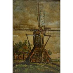 Hague School (19th/20th century): Windmill, oil on panel indistinctly signed 39cm x 26cm 
Notes: bears stylistic and compositional similarities to the early work of Piet Mondrian