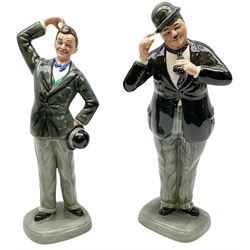 Two limited edition Royal Doulton figures, Stan Laurel HN2774 3,280/9,500, and Oliver Hardy HN2775 3,280/9,500