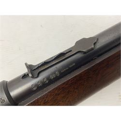 Winchester Model 74 .22 Short semi-automatic single shot rifle, the 61cm(24