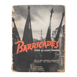 French Liberation of Paris collection of Six period books: Paris Sous la Botte, Paris Libere, La Liberation de Paris, Un An, En Avril 1944 and Barricades

