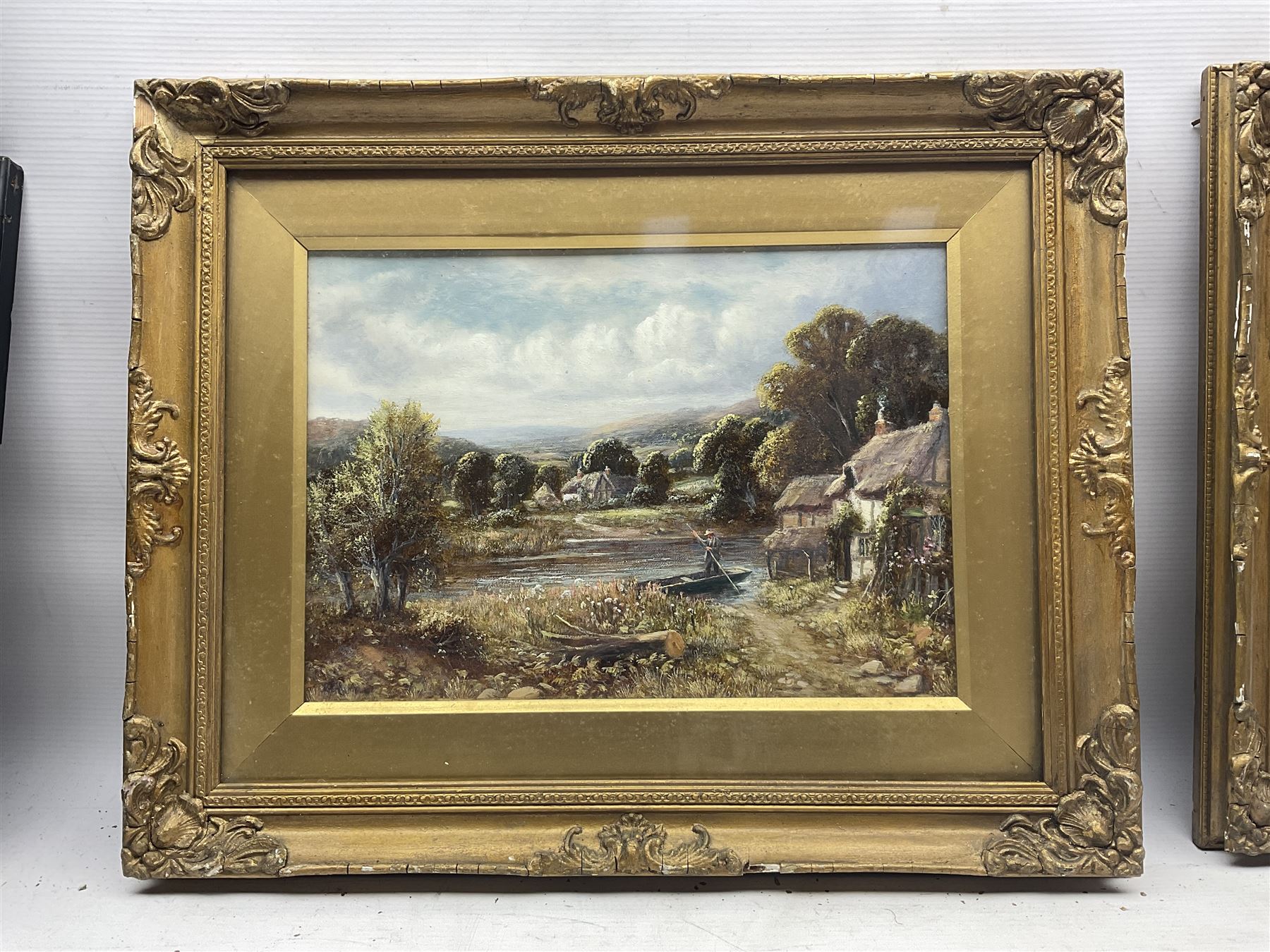 Robert John Hammond (British fl.1879-1911): Farmyard Scenes, pair oils on canvas signed 24cm x 34cm (2)