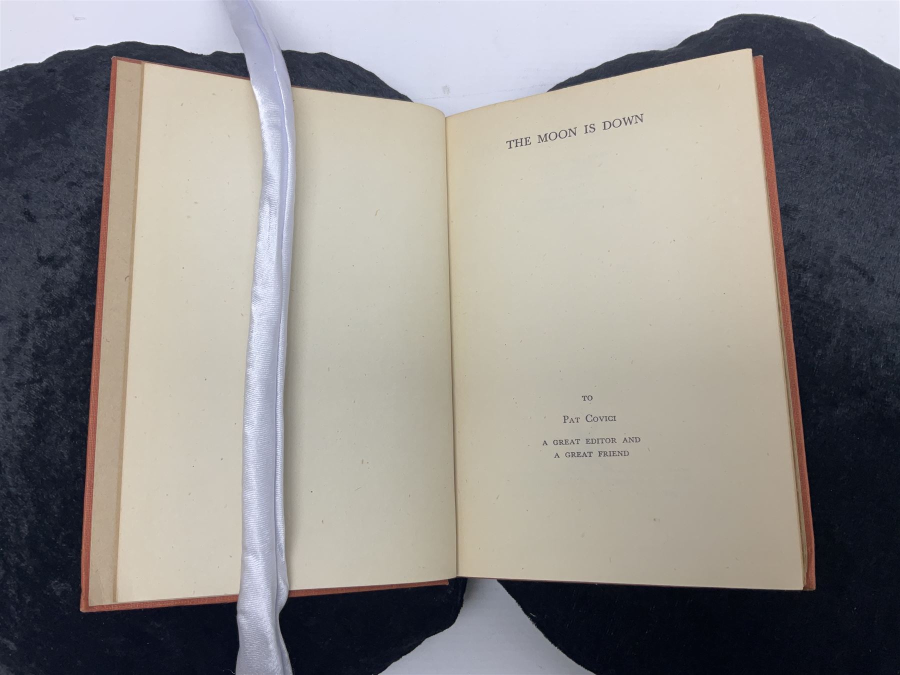 John Steinbeck; Of Mice and Men, first edition, second printing, New York: Covici Friede, 1937, 2nd printing with 'loosely' to page 9 and The Moon is Down, fist edition, Windmill Press, Surrey 1942