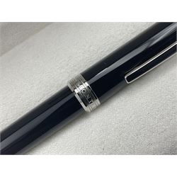 Montblanc Meisterstuck Pix ballpoint pen, the black barrel and cap with chrome mounts and clip, housed in original presentation box, sleeve and manufacturer's box, with Service Guide booklet, model no. M25857, L13cm