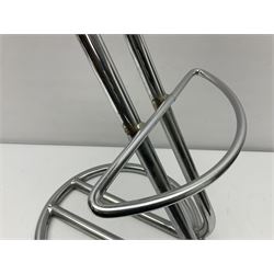 Metal bar stool with padded seat, H80cm 