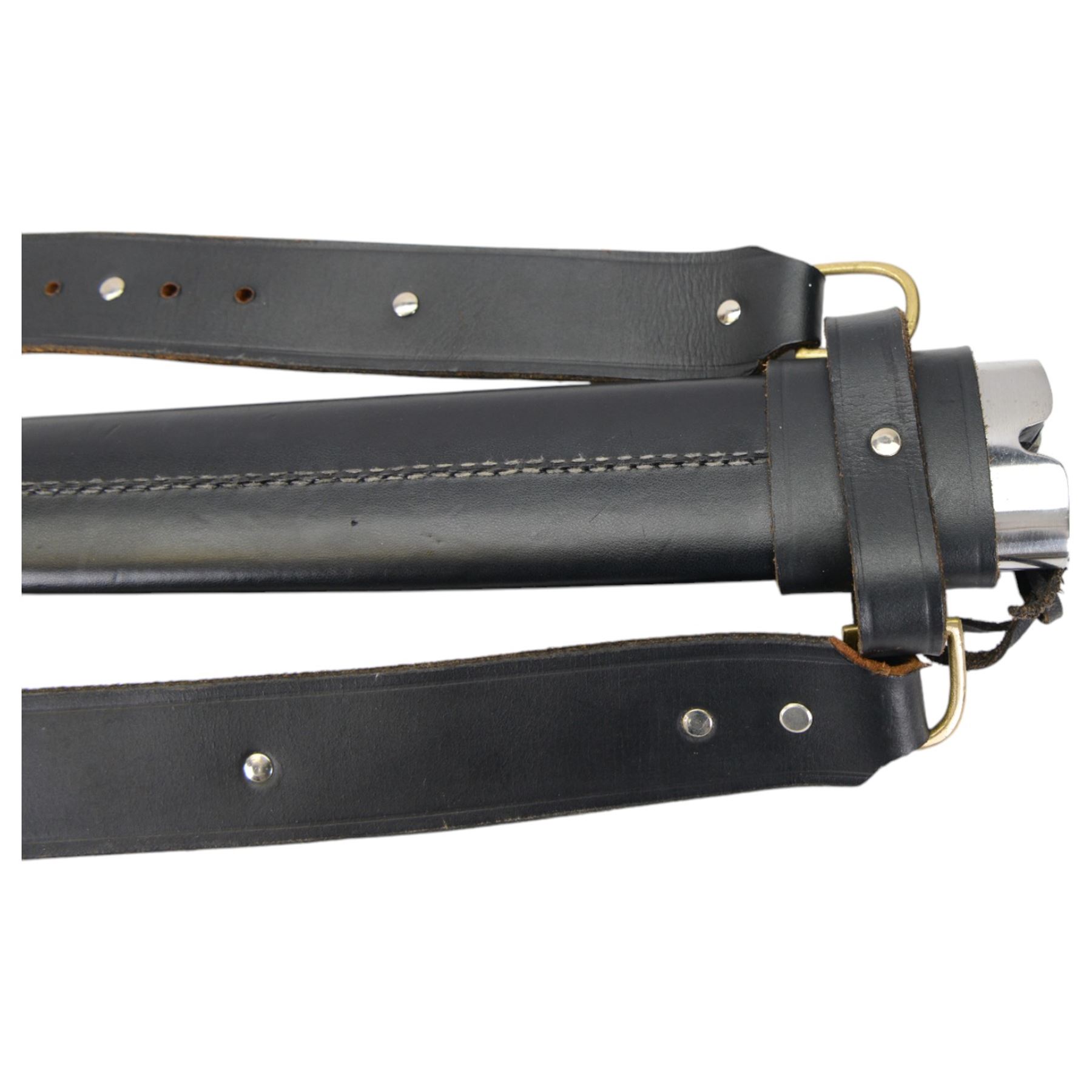 Selection of reenactment related items, including Archers sword, helmet and shield, with another helmet and chain mail 