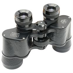 Britex Minor microscope in case, pair of 9 x 35 binoculars by Ross, London, small brass miners safety lamp, small telescope, drawing instruments etc