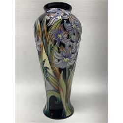 Moorcroft limited edition vase, of tapering form, decorated in the Ostara pattern by Rachel Bishop, circa 2005, no. 69/100, H21cm, with original box