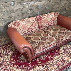 Tetrad Eastwood leather and kilim fabric sofa