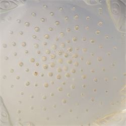 Rene Lalique 'Poissons' opalescent glass bowl, c.1931, moulded R Lalique mark to centre, D24cm 