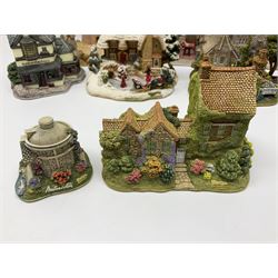 Ten Lilliput Lanes, to include Sleigh Bells, Short Back and Sides, Crook Hall Gardens, Loch Ness Lodge, Le Petit, etc, nine with original boxes  (10)