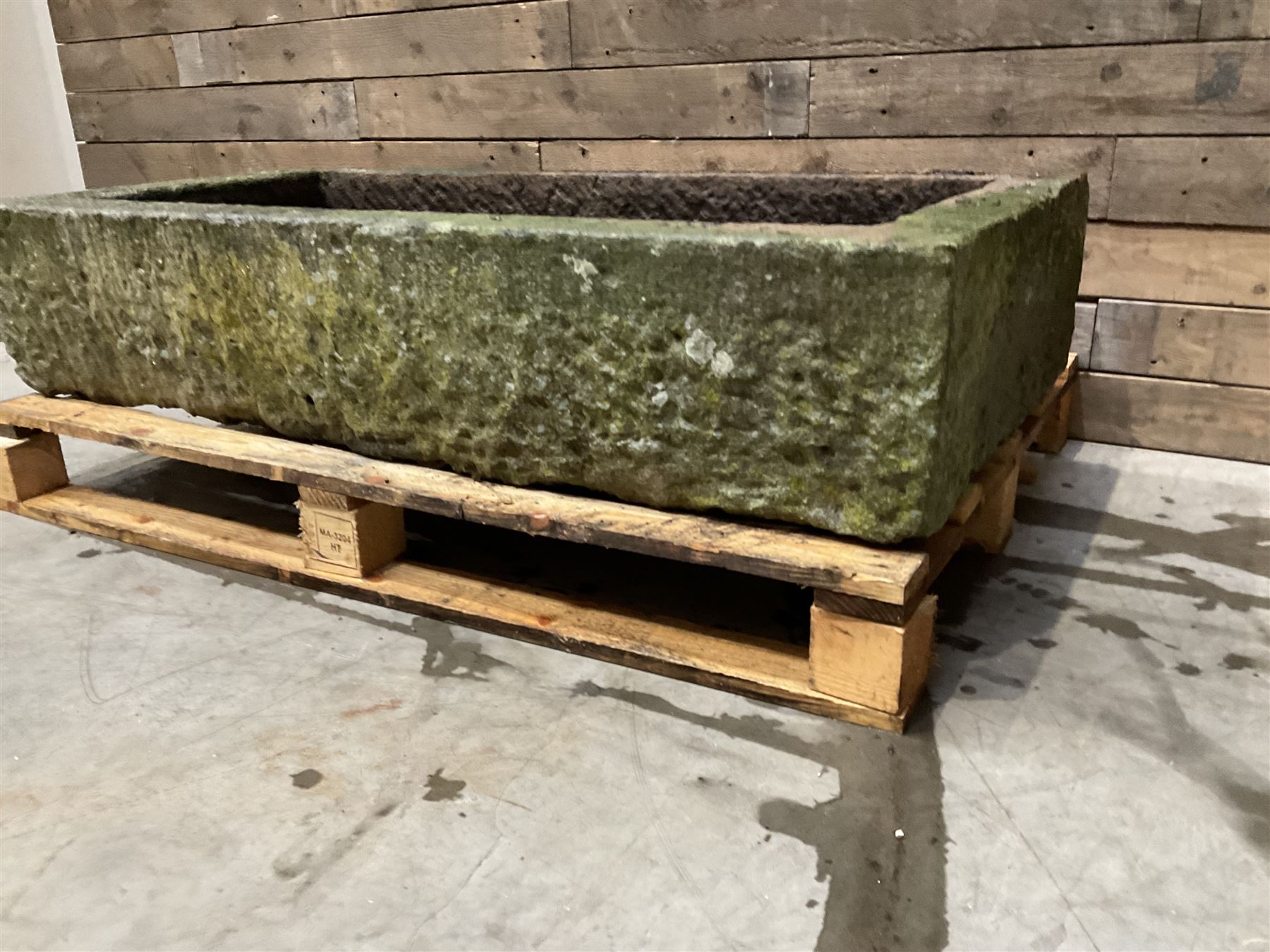 Large 19th century rectangular stone trough 