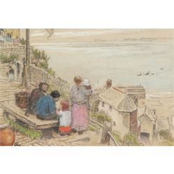 Albert Goodwin (British 1845-1932): Clovelly - Cornwall, watercolour signed with monogram 13cm x 19cm 
Notes: with Fine Art Society receipt. 