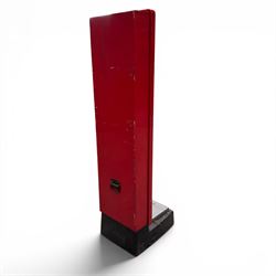 British Automatic Co. Ltd. - mid-20th century coin operated automatic weighing scales, in red finish