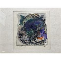 English School (Contemporary): 'Vixen Head', mixed media indistinctly signed and titled 10cm x 10cm 