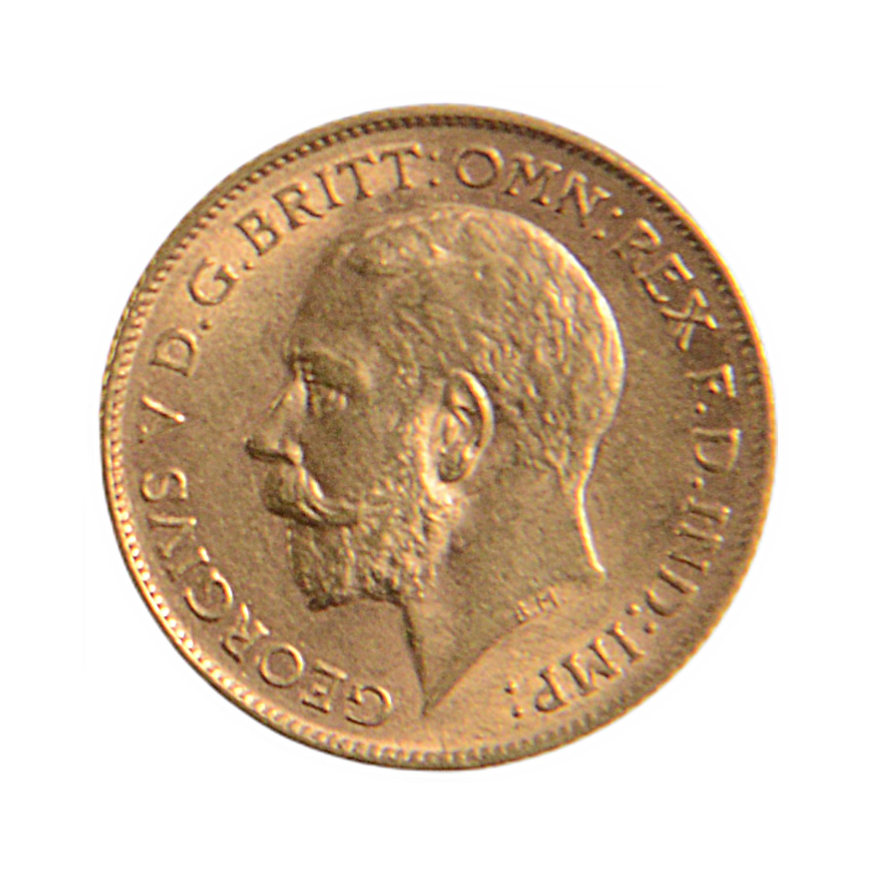 King George V 1912 gold half sovereign coin